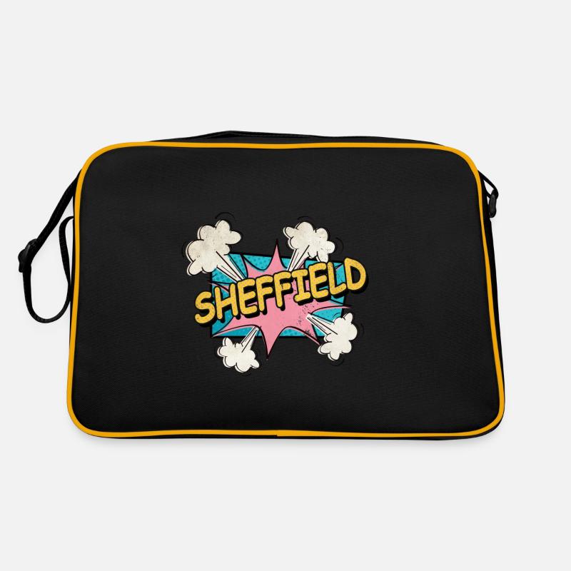 Sheffield Angleterre UK City Font Pop Art Comic Sac Retro