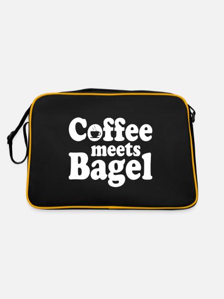 Le café rencontre le bagel - Sac Retro - noir/or - Dos