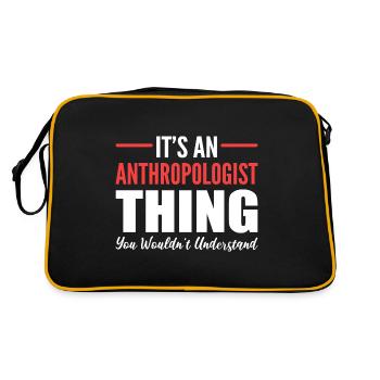 Anthropologist Thing Professor Gift - Retro Bag - black/gold - Back