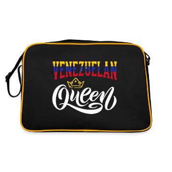 Reine vénézuélienne Drapeau vénézuélien venezuela - Sac Retro - noir/or - Dos