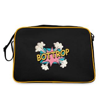 Bottrop Germany City Font Pop Art Comic - Retro Bag - black/gold - Back