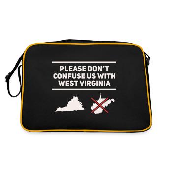 Anti West Virginia Design für stolze Virginier - Retro Tasche - Schwarz/Gold - Hinten