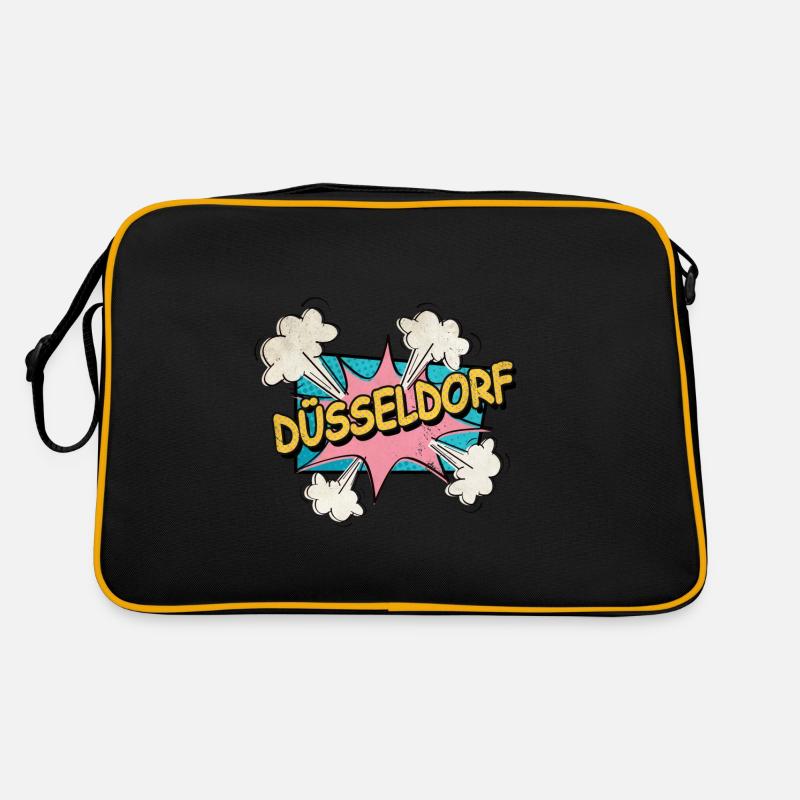 Dusseldorf Germany City Font Pop Art Comic Retro Bag