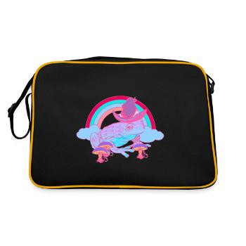 Magic Rainbow Toad Frog Wizard Frogs - Retro Bag - black/gold - Back
