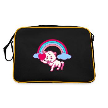 Rainbow Soft Kitten Children Toddler Baby - Retro Bag - black/gold - Back
