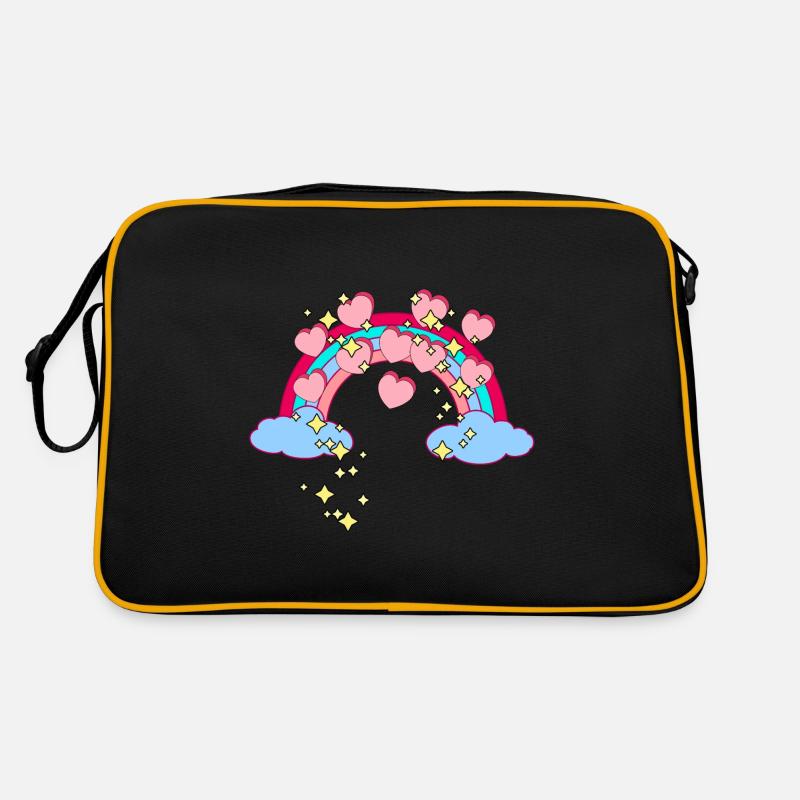 Magisch Regenbogen Sterne Herzen Glückwunsch Retro Tasche