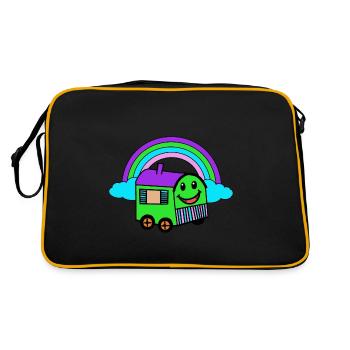 Happy Trailer Hut Rainbow Fantasy - Retro Bag - black/gold - Back