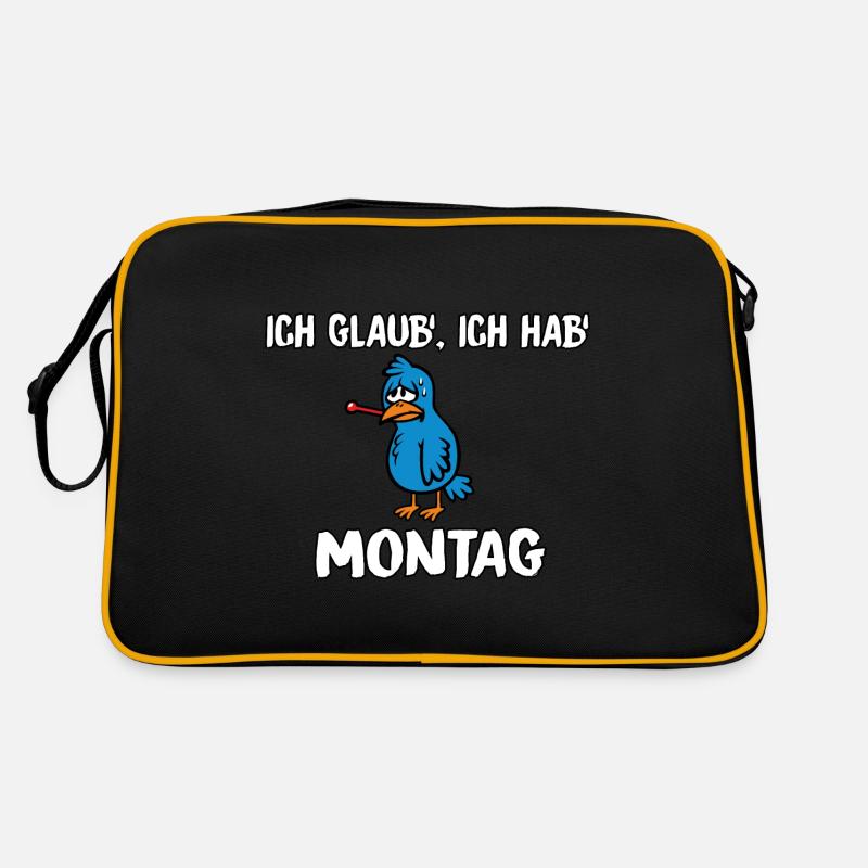 Ich glaub ich hab Montag Retro Tasche