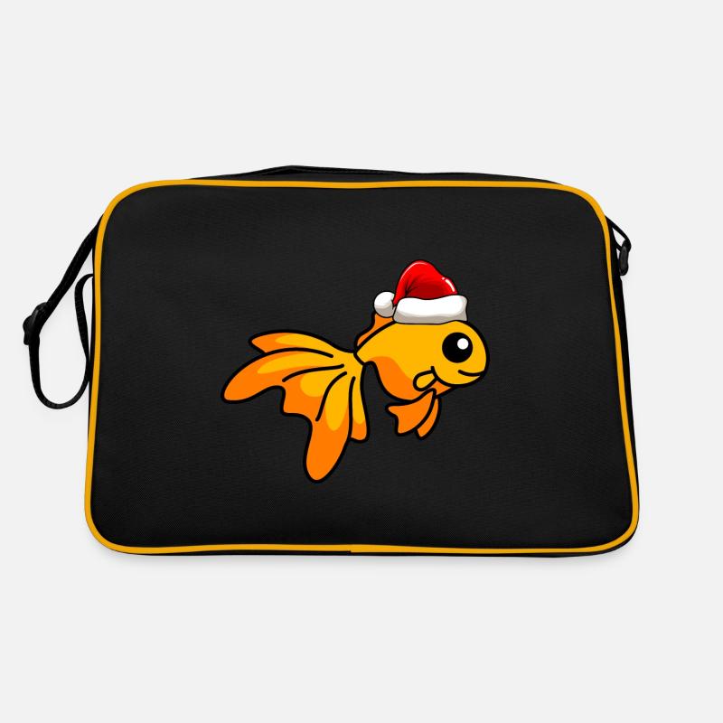 Goldfisch Comic Weihnachten Retro Tasche