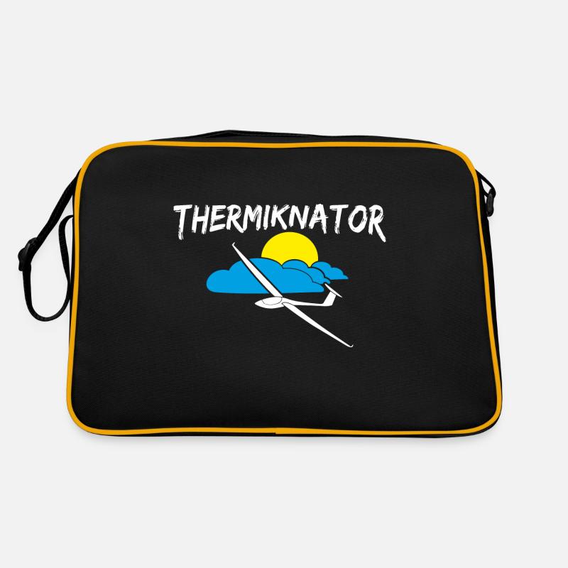 Thermal glider gliders glide funny gift idea - Retro Bag - black/gold