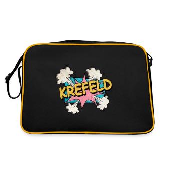 Krefeld Allemagne Ville Police Pop Art Comic - Sac Retro - noir/or - Dos