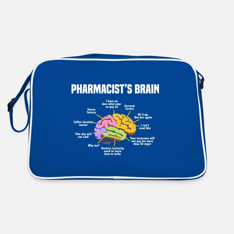 Pharmacy Pharmacist brain Pharmacist Pharmaceutical Retro Bag