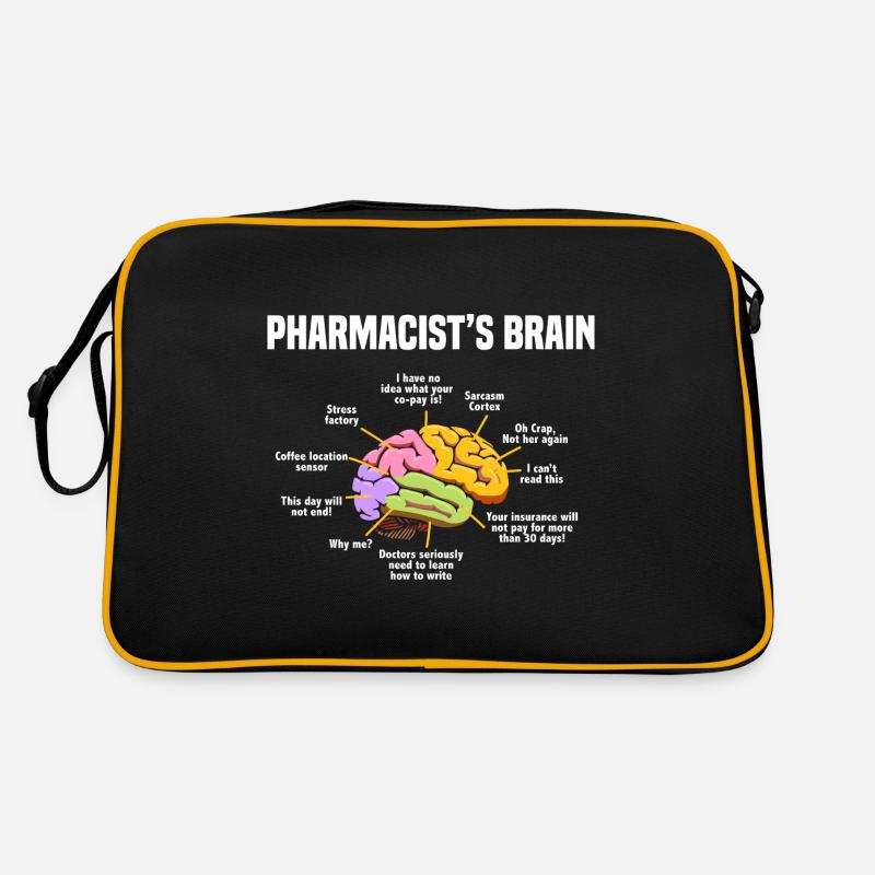 Pharmacy Pharmacist brain Pharmacist Pharmaceutical - Retro Bag - black/gold