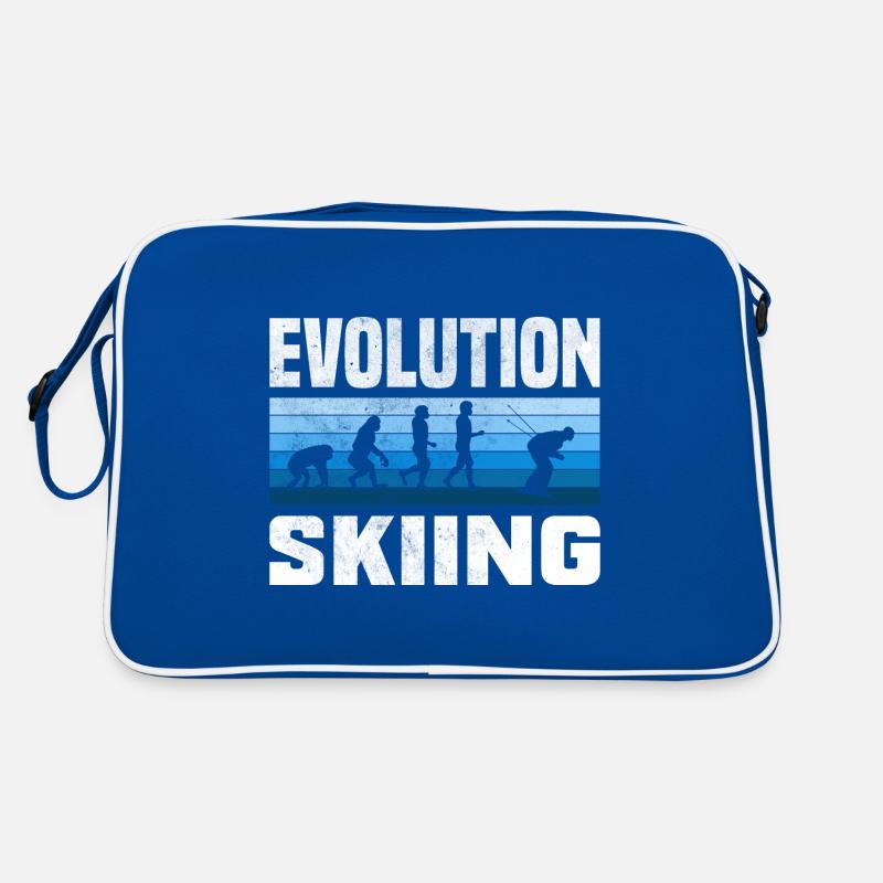 Skiing Evolution Vintag Winter Sport Ski Retro Tasche