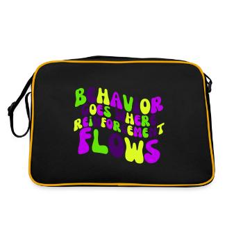 Behavior Goes Where Reinforcement Flows - Retro Bag - black/gold - Back