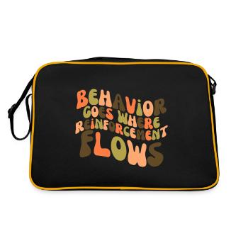 Behavior Goes Where Reinforcement Flows - Retro Bag - black/gold - Back