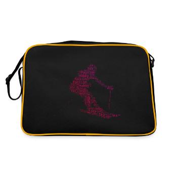 Ski acrobatique Skieur Femmes Sports d’hiver Ski - Sac Retro - noir/or - Dos