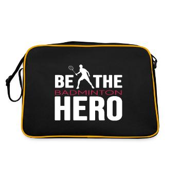 Badminton player Badminton Hero - Retro Bag - black/gold - Back