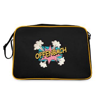 Offenbach Allemagne City Font Pop Art Comic - Sac Retro - noir/or - Dos