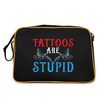 Les tatouages sont stupides tatoueurs tatoueurs - Sac Retro - noir/or - Dos