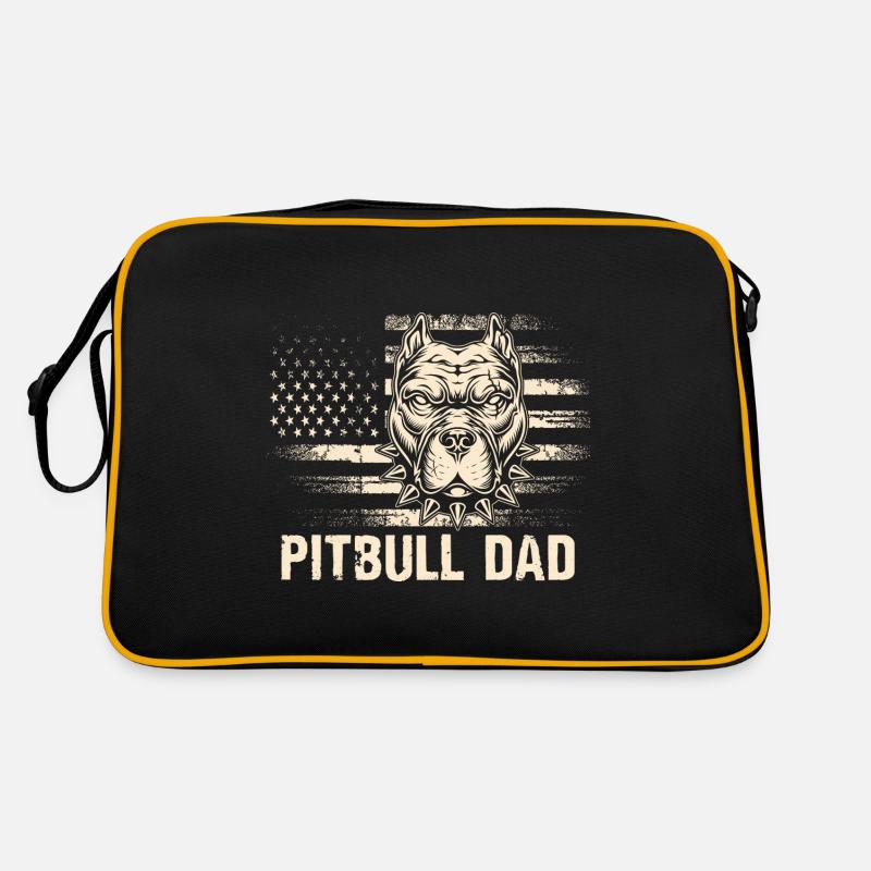 Pitbull Dad Retro Tasche