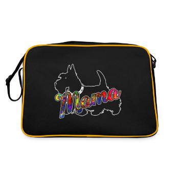 Scottish Terrier Scottish Terrier Mama - Retro Bag - black/gold - Back