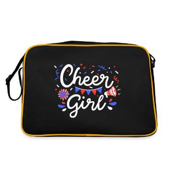 Cheer Girl - Retro Tasche - Schwarz/Gold - Hinten
