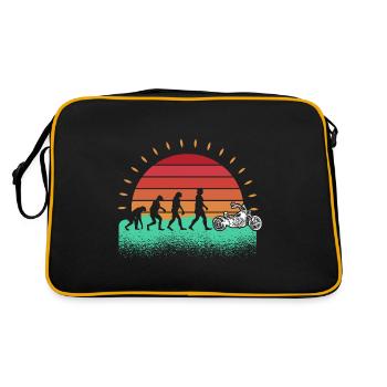 Motorrad Trike - Retro Tasche - Schwarz/Gold - Hinten