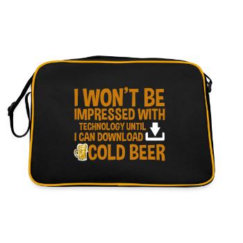 Until I Can Download Cold Beer 4 - Retro Bag - black/gold - Back