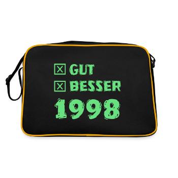 Jahr 1998 - Retro Tasche - Schwarz/Gold - Hinten