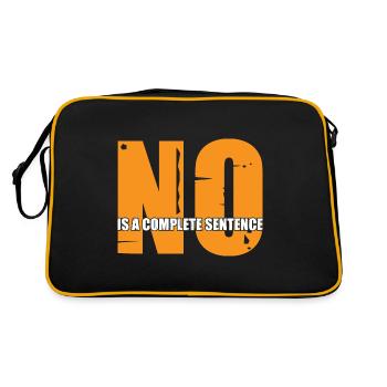 No Is A Complete Sentence 30 - Retro Bag - black/gold - Back