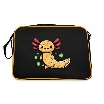 Copper Axolotl Design for Axolotl Lovers - Retro Bag - black/gold - Back