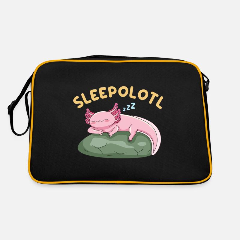 Conception de jeu de mots Sleepolotl pour les amateurs d’axolotl Sac Retro