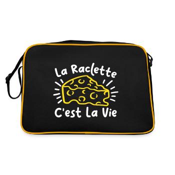 La Raclette C'est La Vie Humour Raclette Fromage - Sac Retro - noir/or - Dos