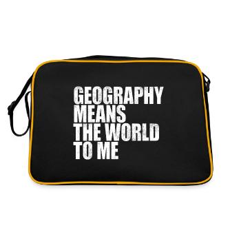 La géographie signifie le monde pour moi 3 - Sac Retro - noir/or - Dos