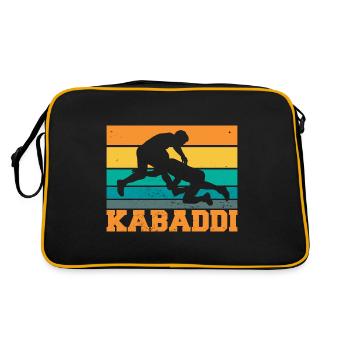 Gift for Kabaddi Lovers - Retro Bag - black/gold - Back