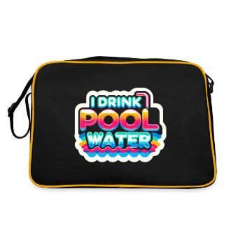 I Drink Pool Water 9 - Retro Bag - black/gold - Back