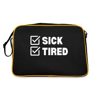 Sick and Tired - Retro Tasche - Schwarz/Gold - Hinten