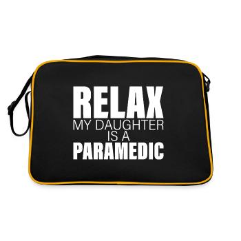 Détendez-vous ma fille est ambulancière - Sac Retro - noir/or - Dos