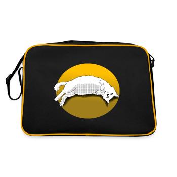 Cuddly cat - Retro Bag - black/gold - Back