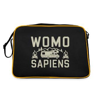 Womo Sapiens - Retro Tasche - Schwarz/Gold - Hinten