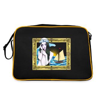 marin marin marin fille marin navire - Sac Retro - noir/or - Dos