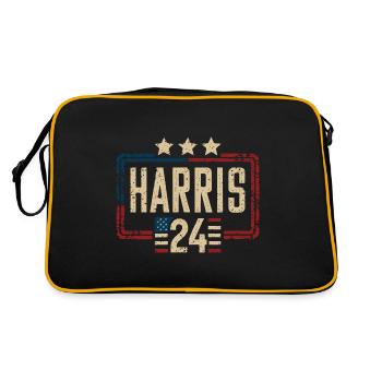 Harris 2024 Vintage Election Campagne patriotique - Sac Retro - noir/or - Dos