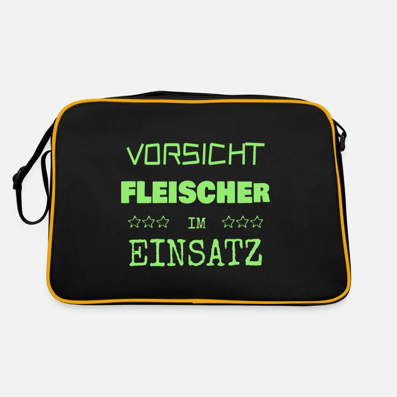 Berufung Fleischer - Retro Tasche - Schwarz/Gold