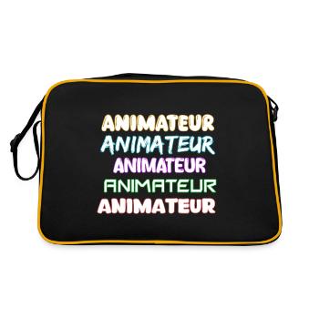 Animateur als Job - Retro Tasche - Schwarz/Gold - Hinten