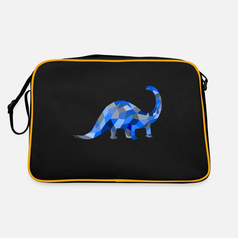 Blauer Dinosaurier Retro Tasche