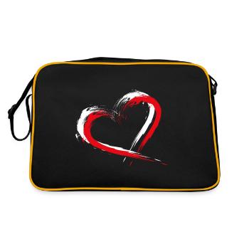 Brosse coeur drapeau vecteur de couleurs drapeau Turquie - Sac Retro - noir/or - Dos