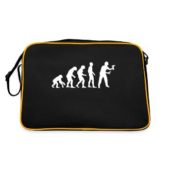 Craftsman Evolution History Gift Funny - Retro Bag - black/gold - Back