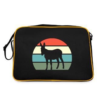 Esel - Retro Tasche - Schwarz/Gold - Hinten