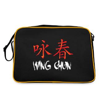 Wing chun Wingtsun Chinese characters - Retro Bag - black/gold - Back